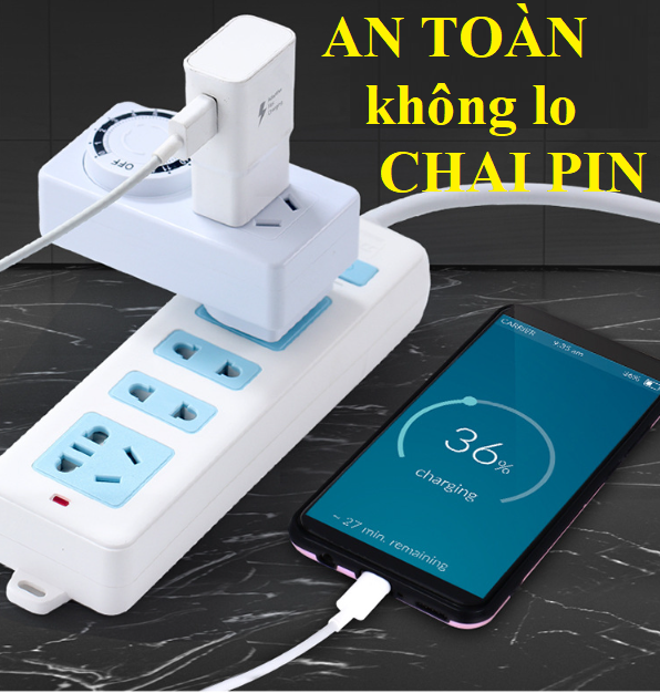 Ổ cắm điện hẹn giờ tắt INVERTECH tiện dụng, Ổ cắm hẹn giờ cơ công suất 10A/220V ổ cắm hẹn giờ lùi công tắc hẹn giờ timer hẹn giờ