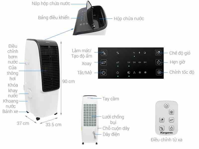 Quạt điều hoà Kangaroo KG50F20