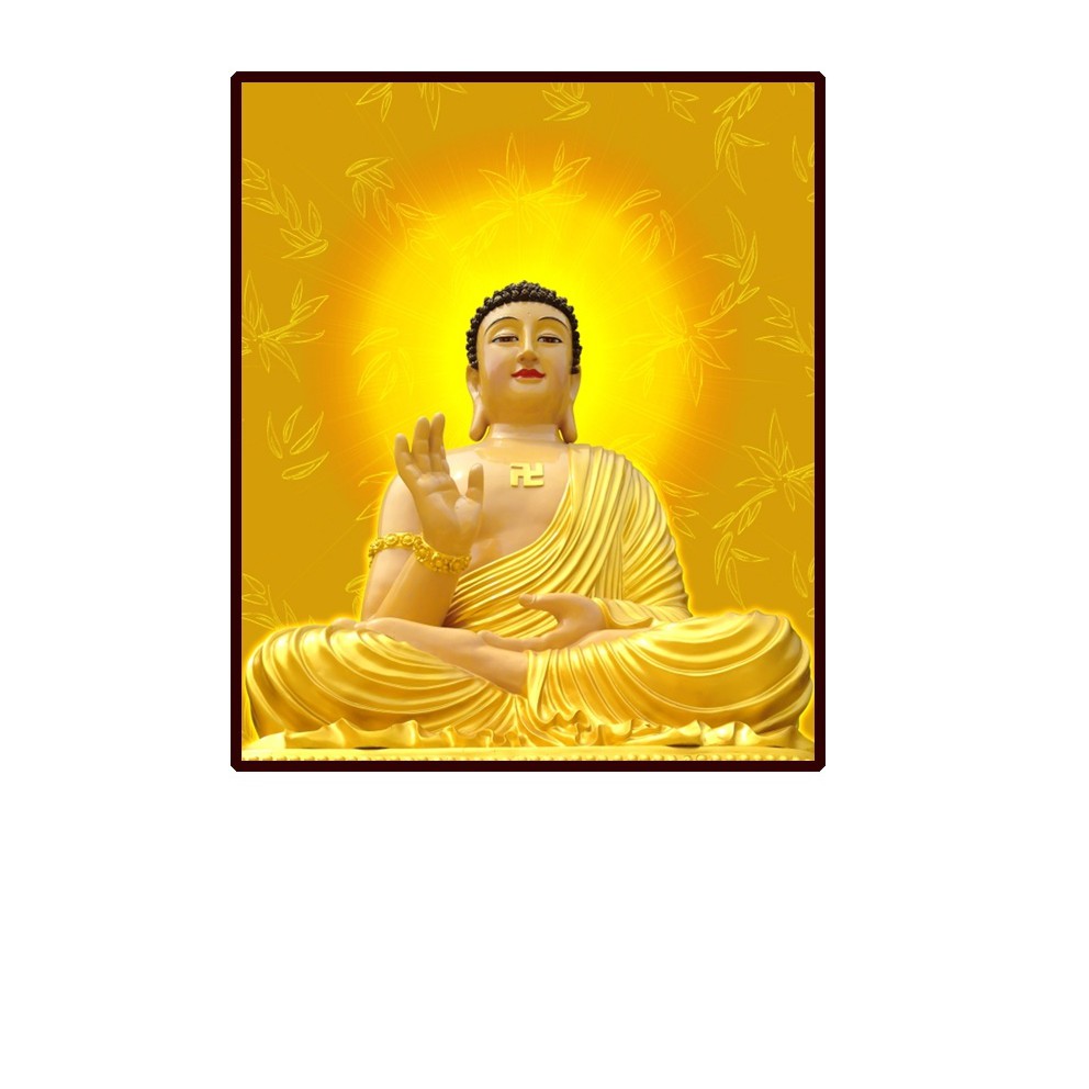 Tranh Đính Đá PHẬT TỔ (ĐÁ ABC CAO CẤP). Kích Thước: 55cm x 50cm