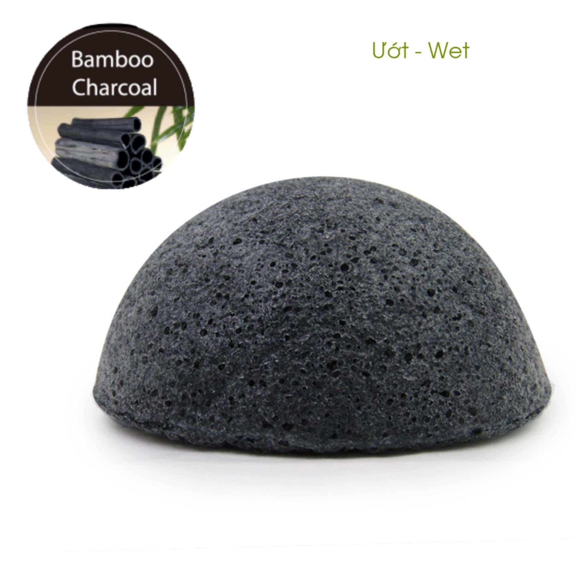 Konjac facial puff sponge Bamboo Charcoal