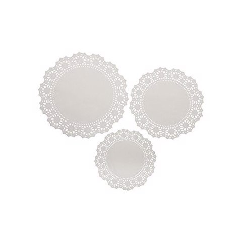 Giấy ren lót bánh hoa văn màu trắng (3 size)