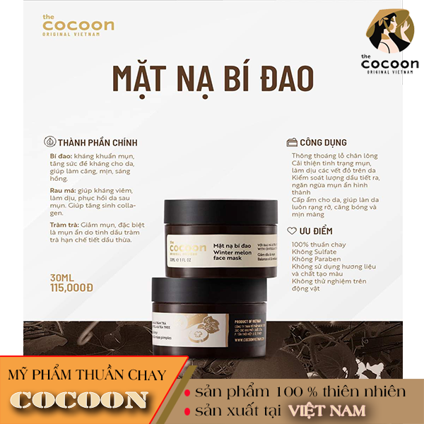[HCM]Mặt Nạ Bí Đao The Cocoon 30ml [DA DẦU MỤN ẨN] mẫu mới