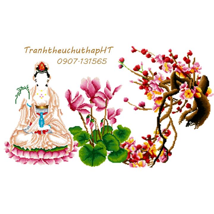 [HCM]Tranh đính đá Phật tâm LV384 - tự đính