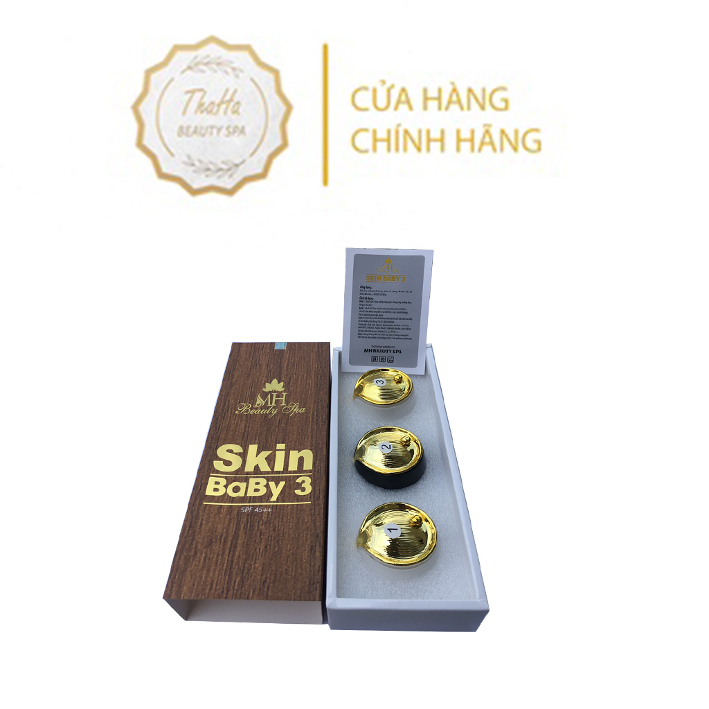 [CHÍNH HÃNG] Bộ kem skin baby 3 MH Beauty Spa, Nám mh giảm thâm nám, tàn nhang, đồi mồi, mụn, chống nắng