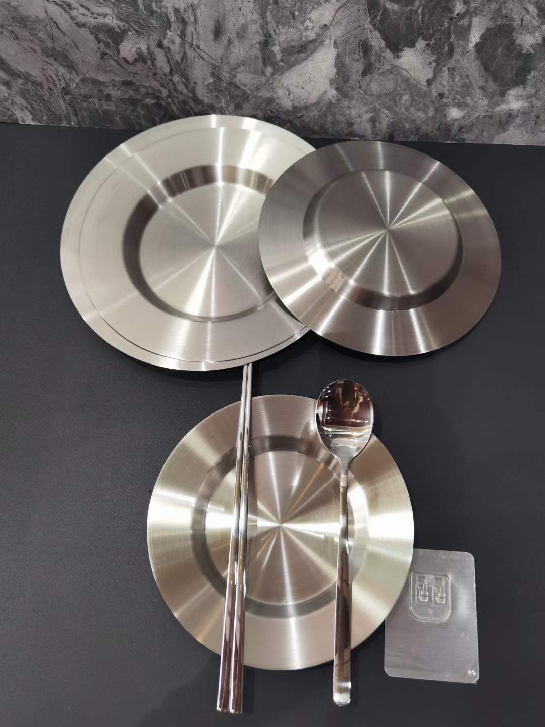 Đĩa Tròn Trơn Hàn Quốc Bằng Inox Cao Cấp