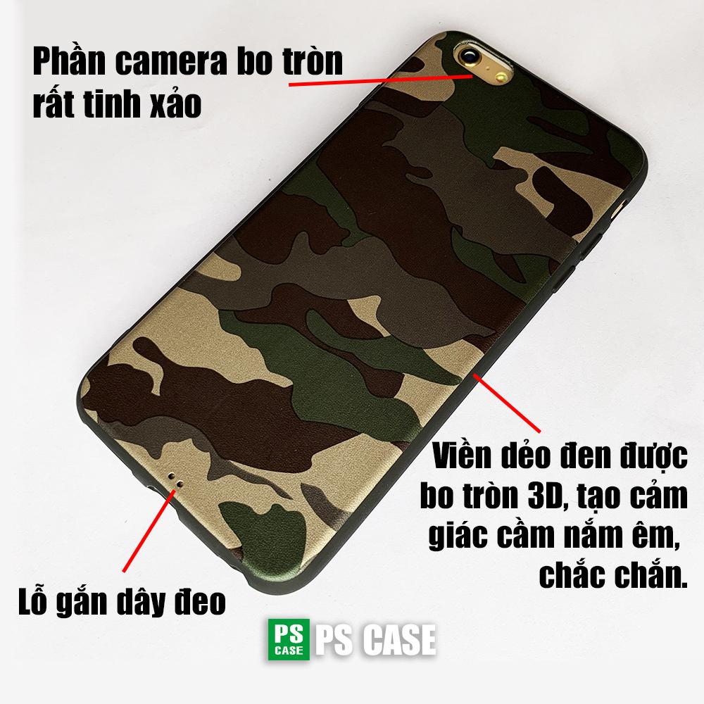 (Màu xanh) Ốp lưng camo iPhone 6 Plus / iPhone 6s Plus dẻo toàn phần - PS Case phân phối