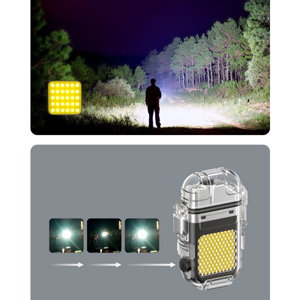 Đèn Flash Led mini siêu sáng 3in1 đa năng có Pin sạc USB