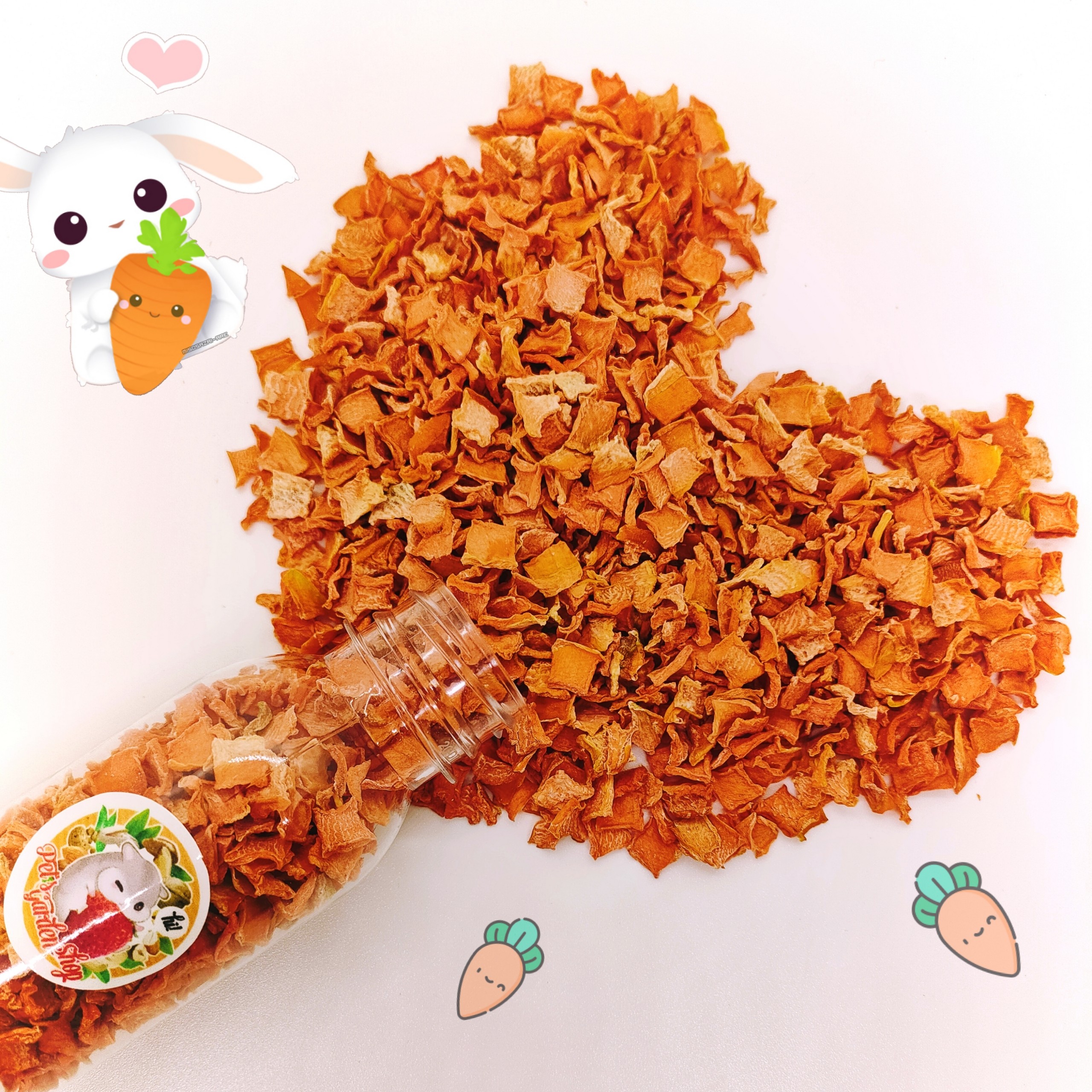 Cà rốt sấy - Thức ăn cho hamster, thỏ, bọ ú
