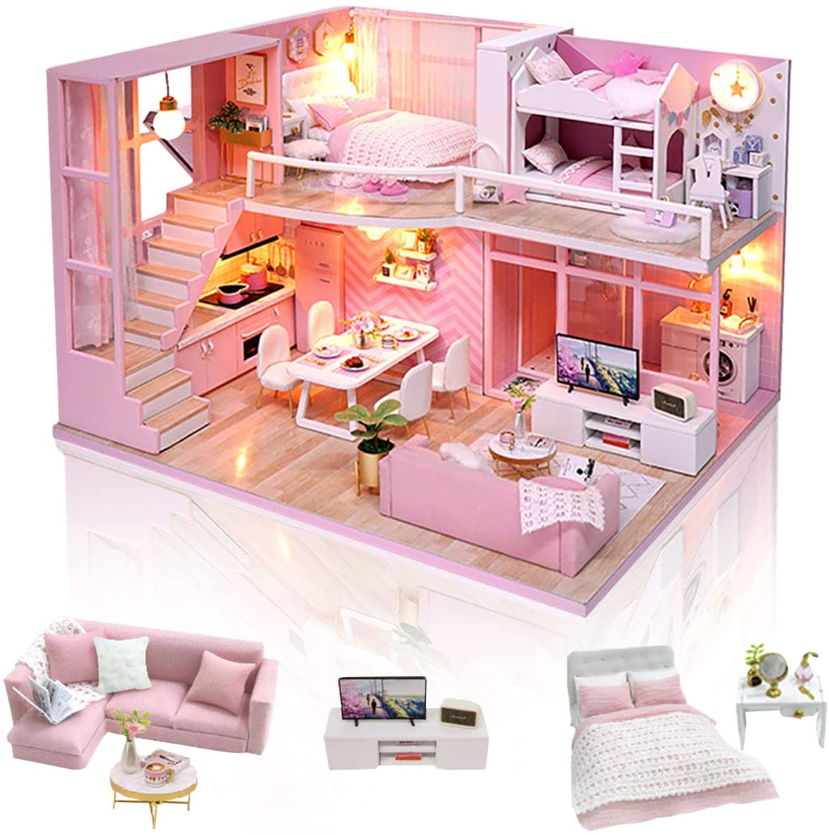 Nhà Búp Bê DIY - Dream Angel L-026 ( Tặng Kèm Mica + Keo )