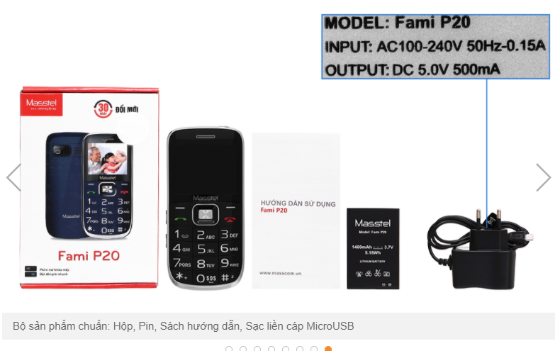 Điện thoại Masstel Fami P20