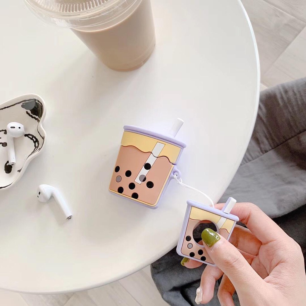 Bao Case Cho Airpods 1/ 2 Hình Ly Trà Sữa