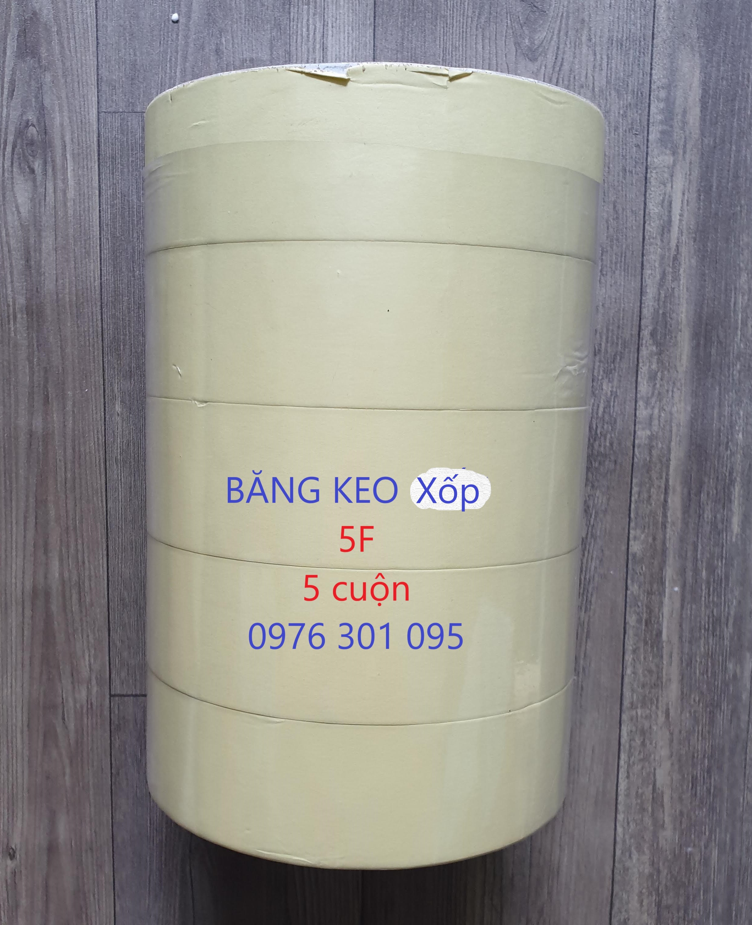 Băng Keo 2 Mặt Xốp Vàng 2F5 - 5F