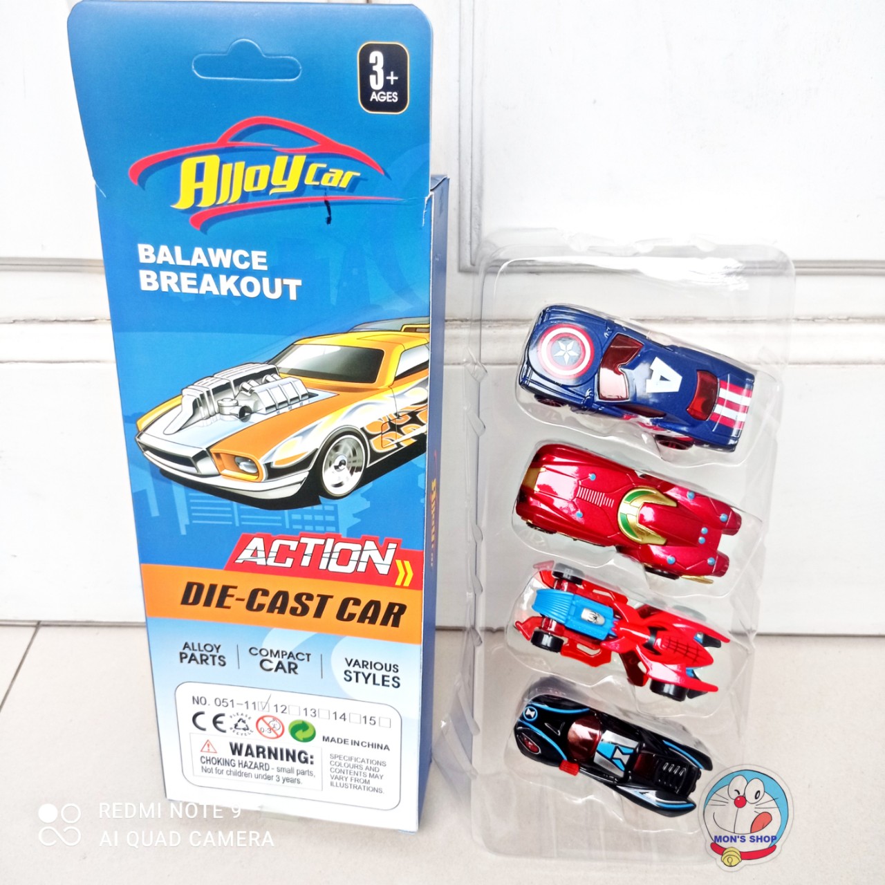 Đồ chơi set 4 chiếc xe sắt siêu anh hùng avengers