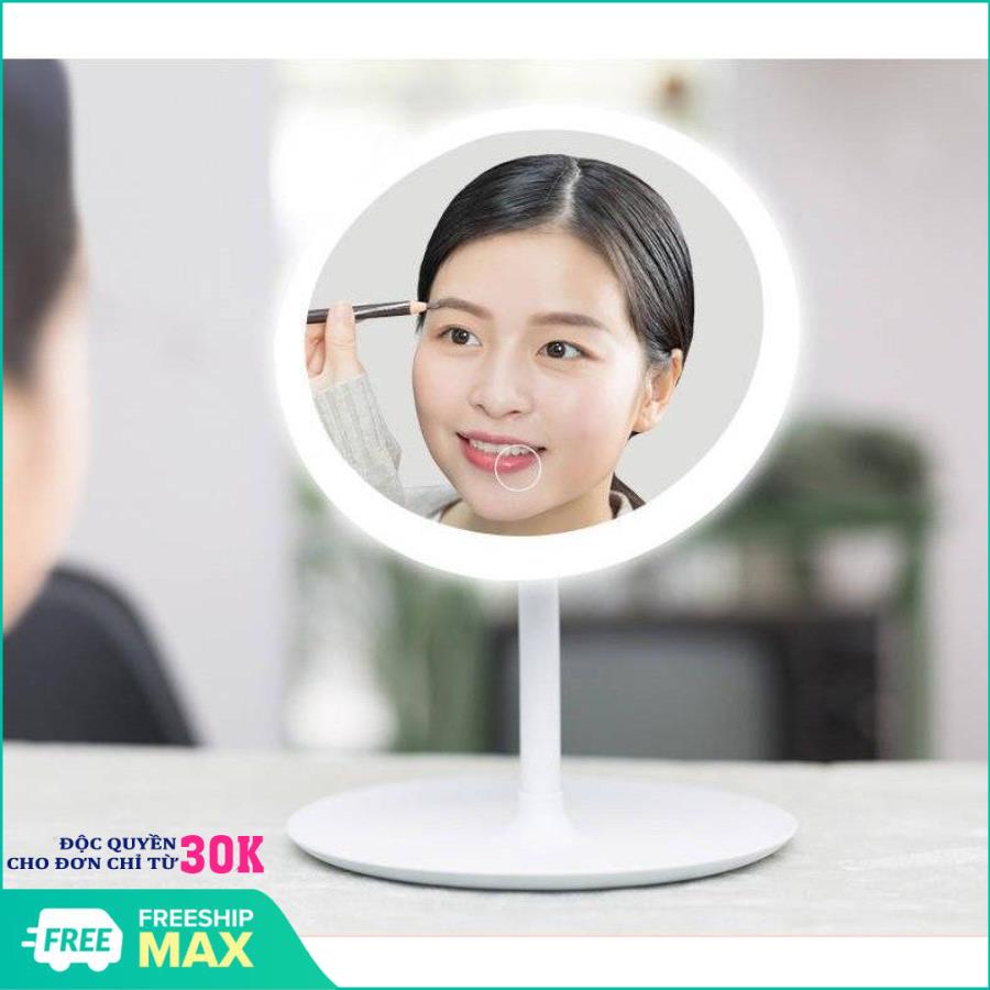 Gương trang điểm - gương trang điểm để bàn - gương trang điểm để bagn có đèn led - gương trang điểm có đèn led sạc điện USB
