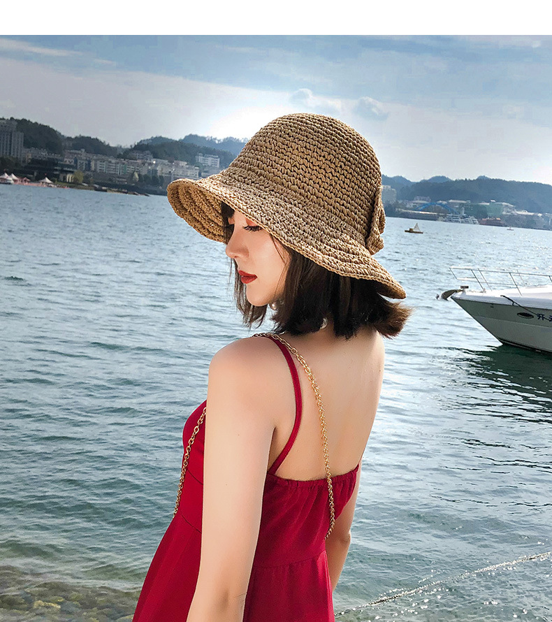 Beach solid bowtie espadrilles cap RQN1307 - requane