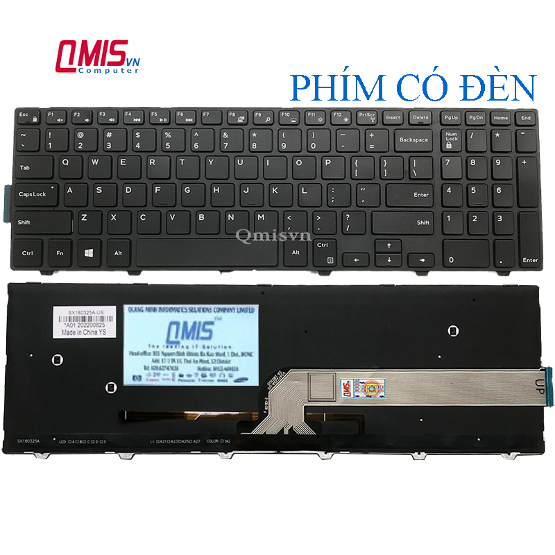 Bàn phím laptop Dell Inspiron 15-3000 3541 3542 3543 3547 3551 3552 3558 3559 3567 3557 3576  – 3541 3542