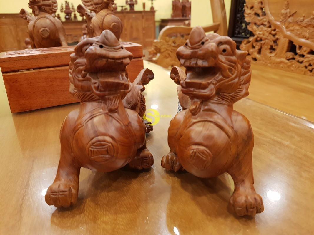 Tượng tùy hưu gỗ hương NGANG 30CM HÀNG NGUYÊN KHỐI