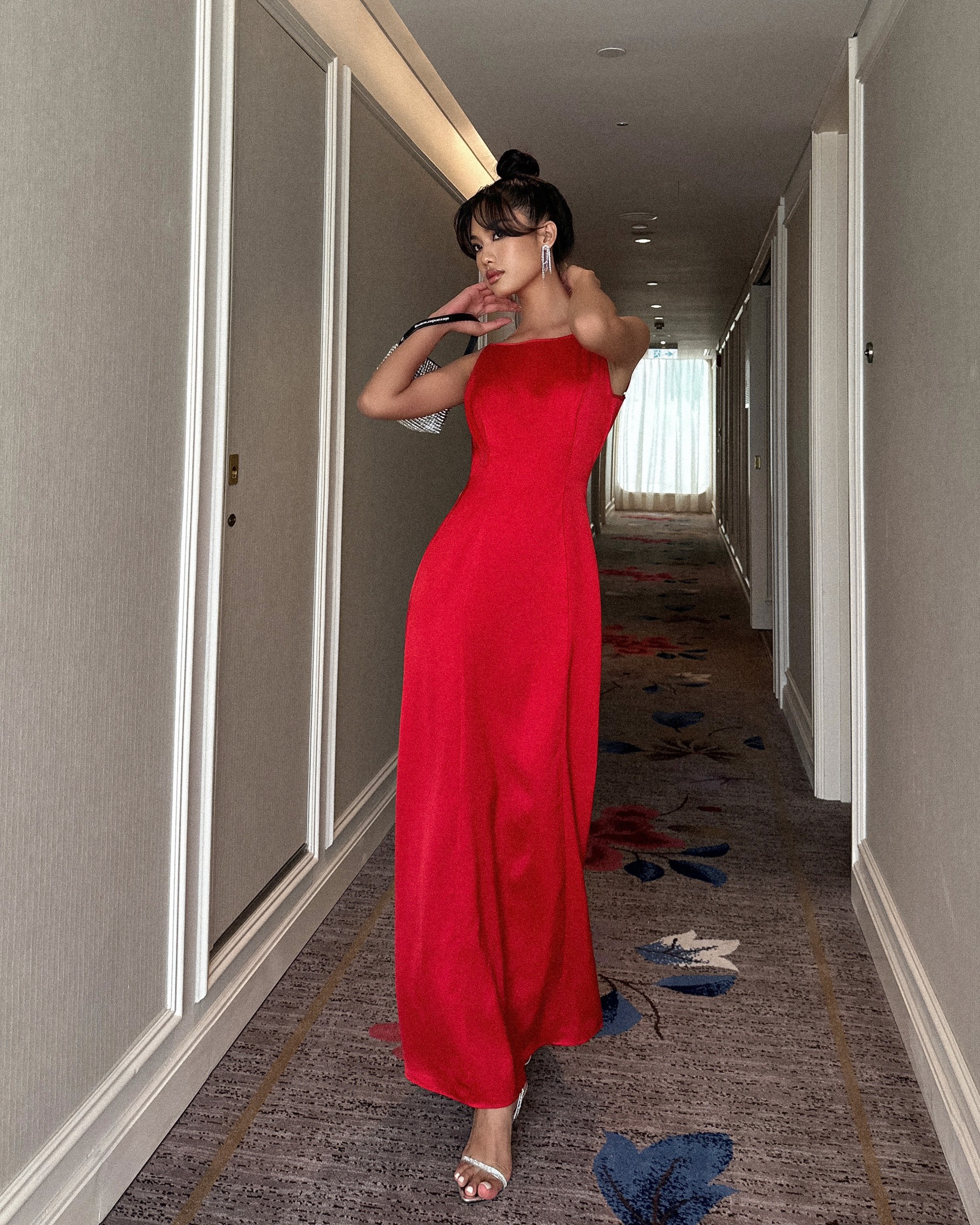 Touch of silk dress - váy lụa maxi hai dây khoét lưng sang trọng - thiết kế bởi iamcoco.official