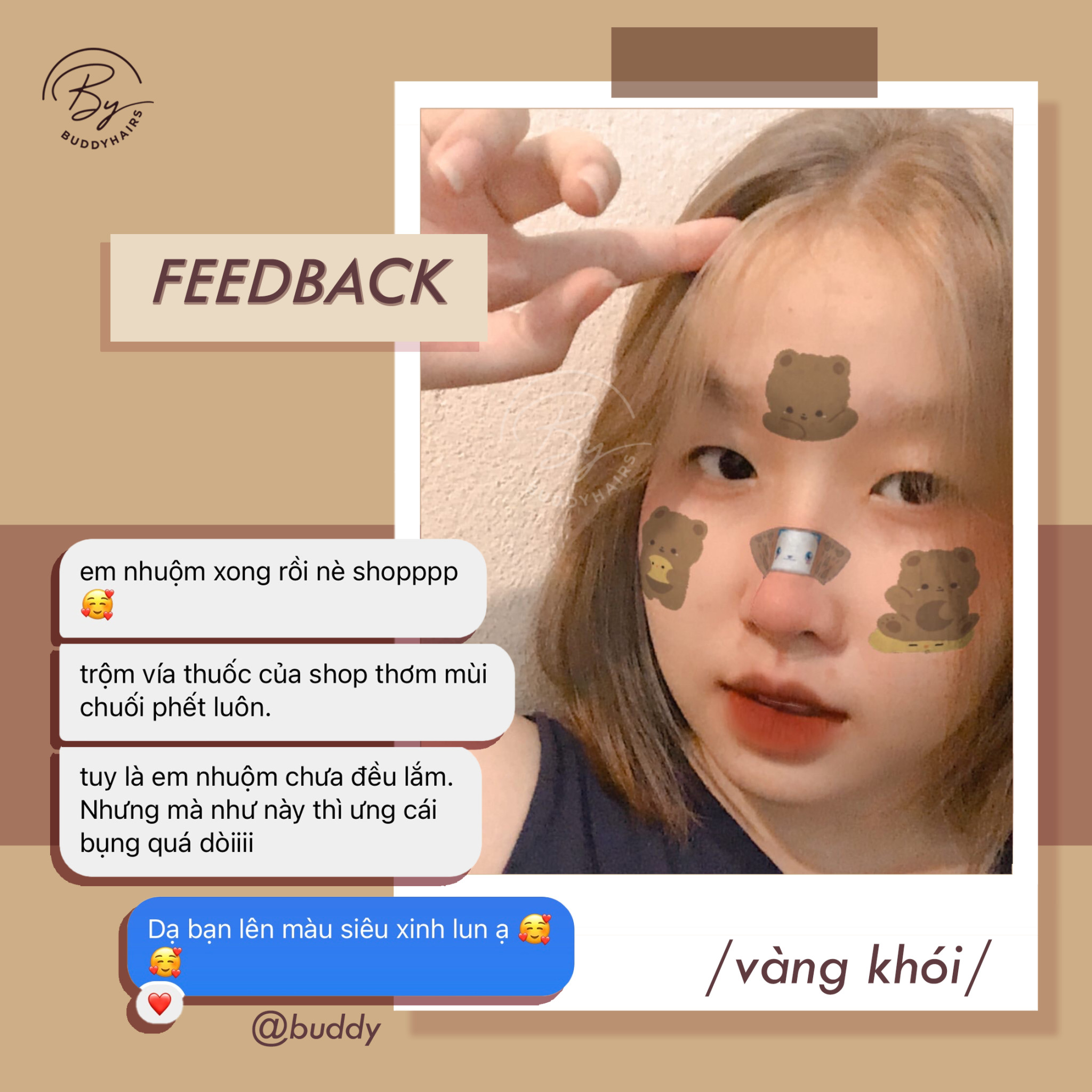 Thuốc nhuộm tóc Vàng khói buddyhairs
