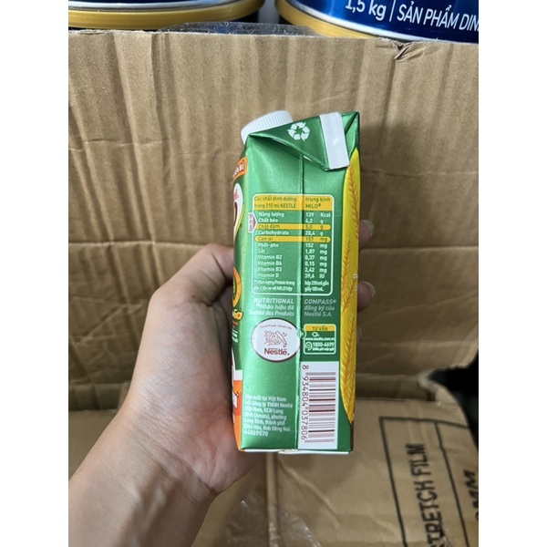 Combo 10 chai sữa Milo lúa mạch có đường 210ml