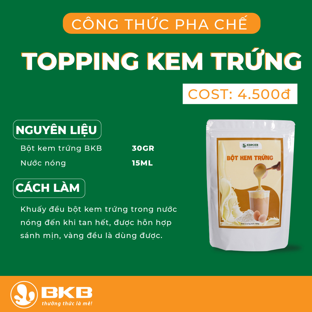 Bột kem trứng BKB - gói 500g