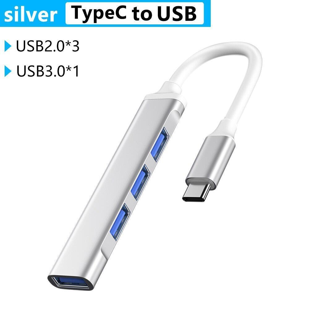 【FREESHIP】Bộ Chia 4 Cổng USB 3.0 Type C Cho Laptop Máy Tính