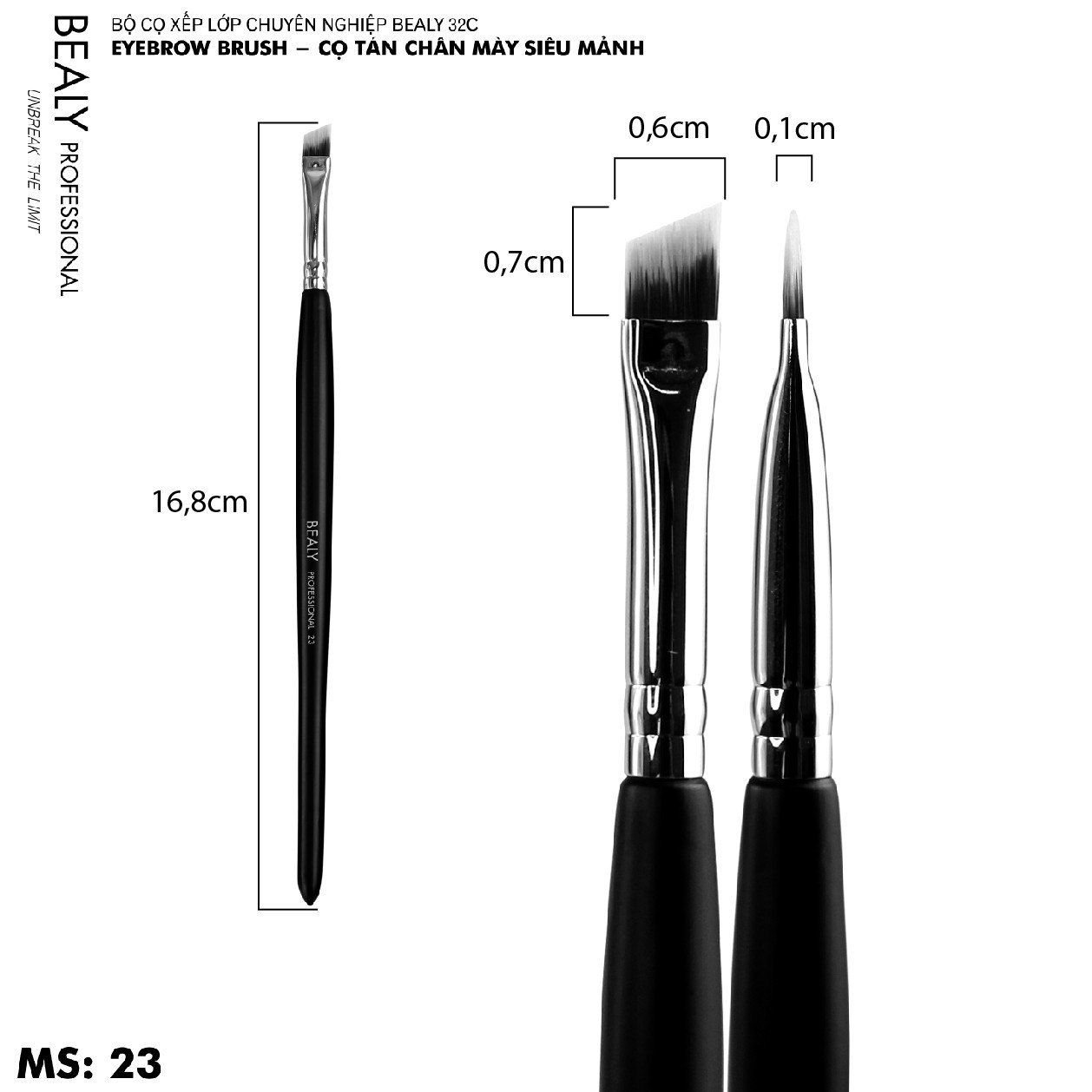 Cọ Tán Chân Mày/ Eyeliner Bealy CXL32C- NO.23