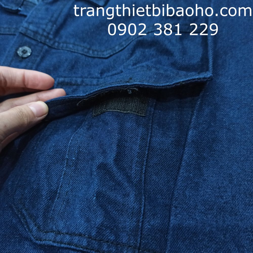Áo jean điện lực màu xanh đen - đủ size