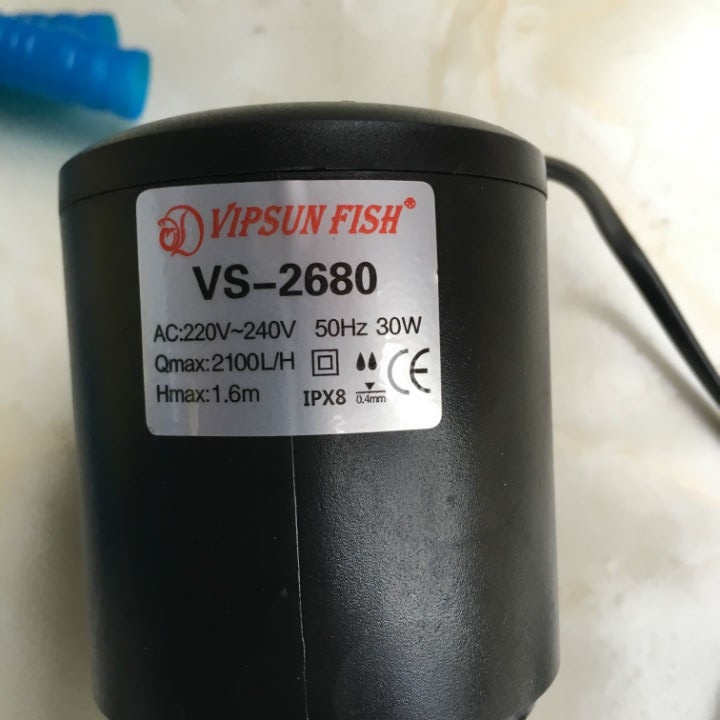 Máy bơm lọc nước hồ cá cảnh 30W VIPSUN VS-2680 (không gồm hộp lọc)