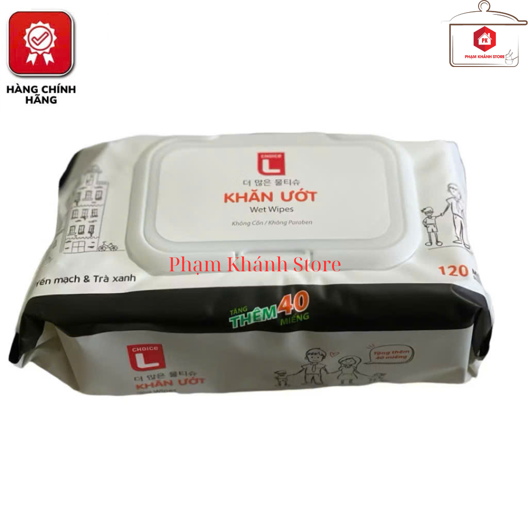 KHĂN ƯỚT GIA ĐÌNH 120 MIẾNG CHOICE L LOTTE