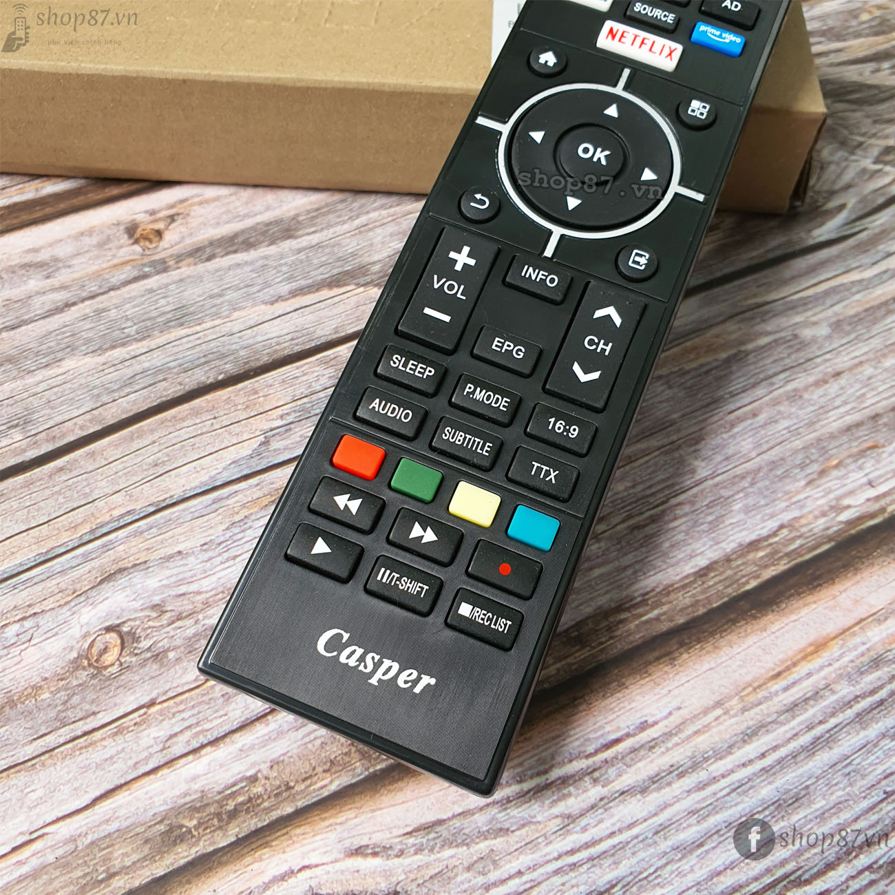 Điều khiển tv Casper Smart PrimeVideo Netflix
