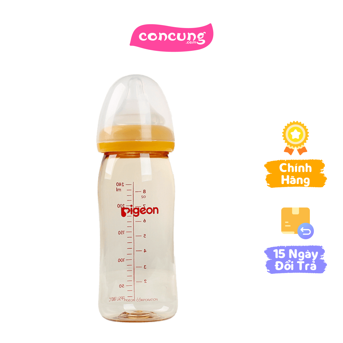 Bình sữa pigeon nhựa ppsu cổ rộng 240ml