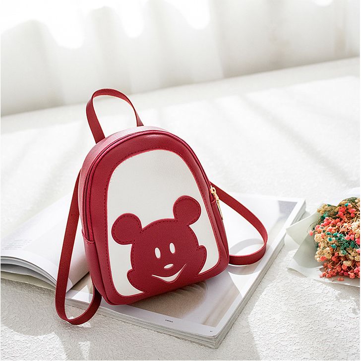 Balo Nữ Hình Chuột Mickey BLMR23 Màu Đỏ