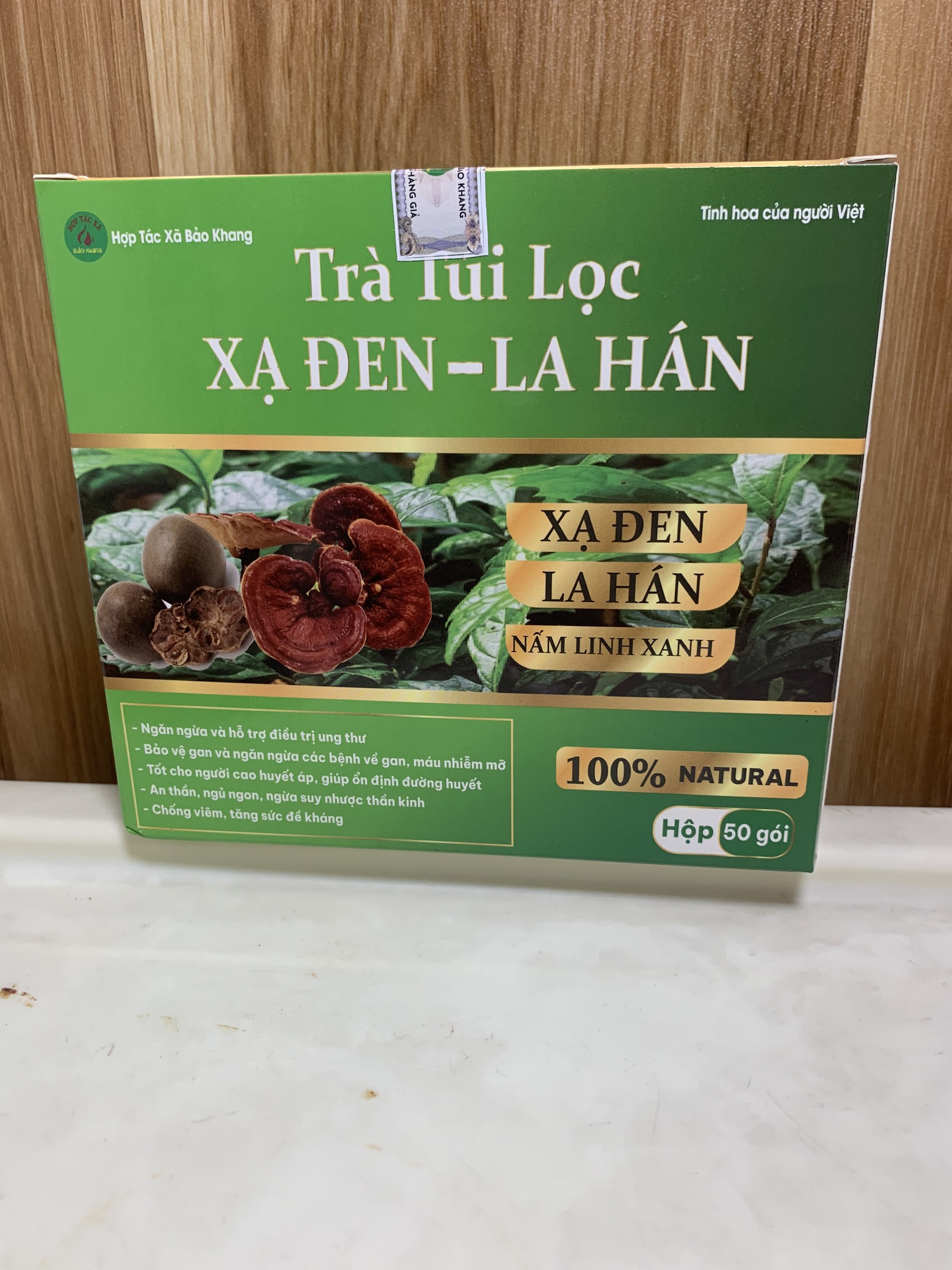 Hộp 40 túi trà xạ đen la hán túi lọc, trà xạ đen, la hán, thanh nhiệt, thải độc gan, men gan cao, gan nhiễm mỡ, mẩn ngứa, mụn nhọt HN