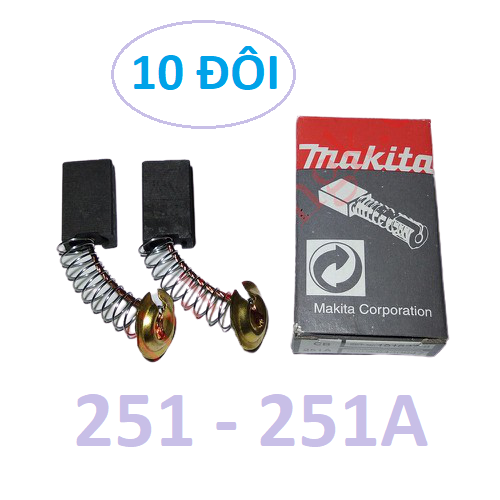 10 đôi chổi than 251 dùng cho máy cắt gạch,máy đục - Chổi than MKT251