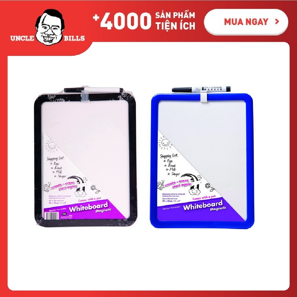 Bảng viết trắng Uncle-Bills SF0038 (Trắng viền đen)