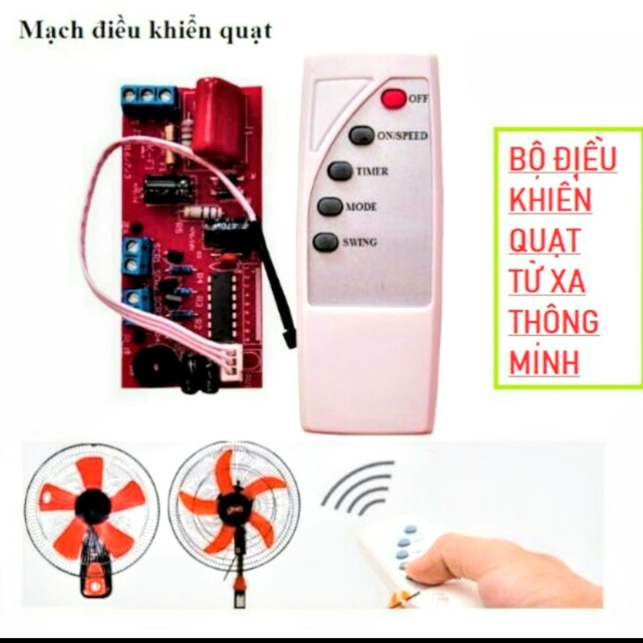 Bộ mạch điều khiển quạt từ xa thông minh mẫu mới chất lượng