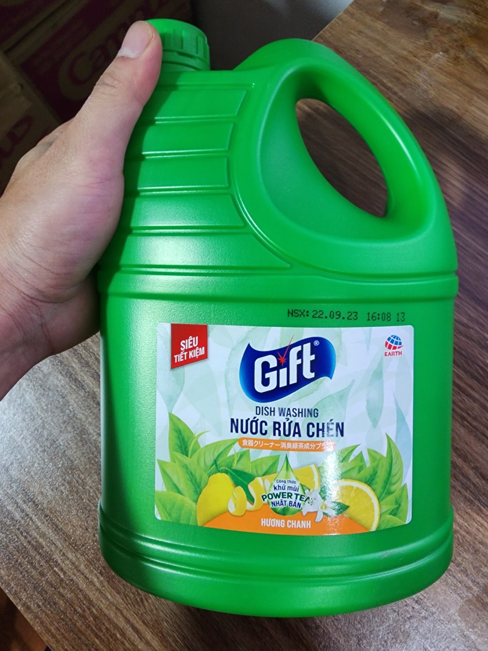 Nước rửa chén bát Gift Can 1.5 kg Hương chanh