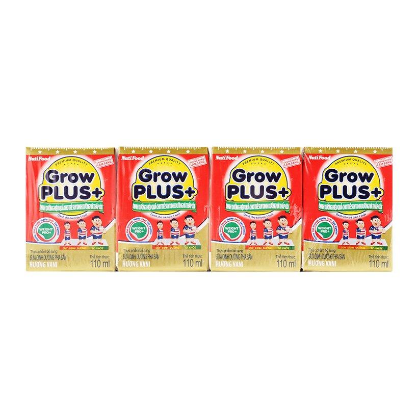 Thùng Sữa bột pha sẵn Nuti Grow Plus đỏ 110ml