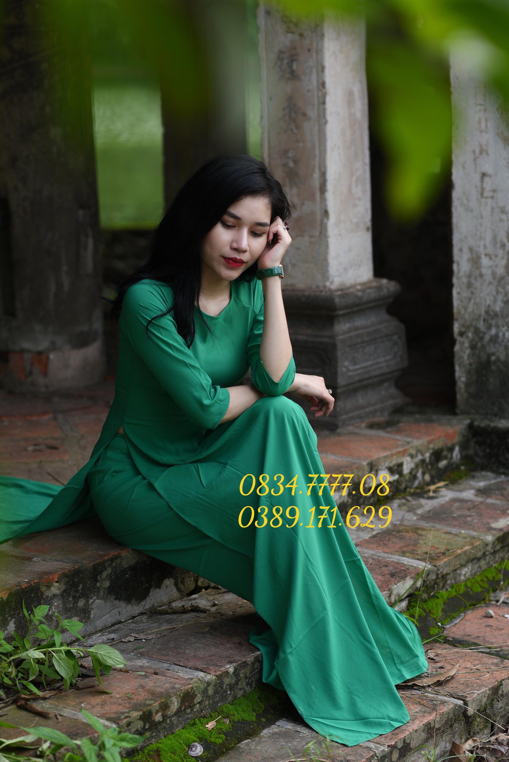 {Siêu Rẻ} Áo Dài Trơn Đồng Phục Công Sở 2 Tà Lụa Nhật [Không Kèm Quần]