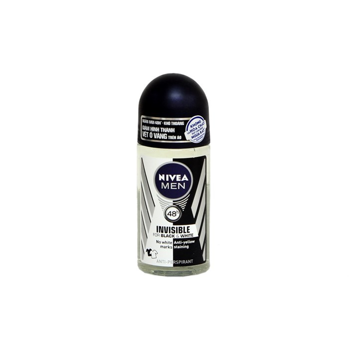 Lăn khử mùi Nivea Invisible For Black & White chai 50ml