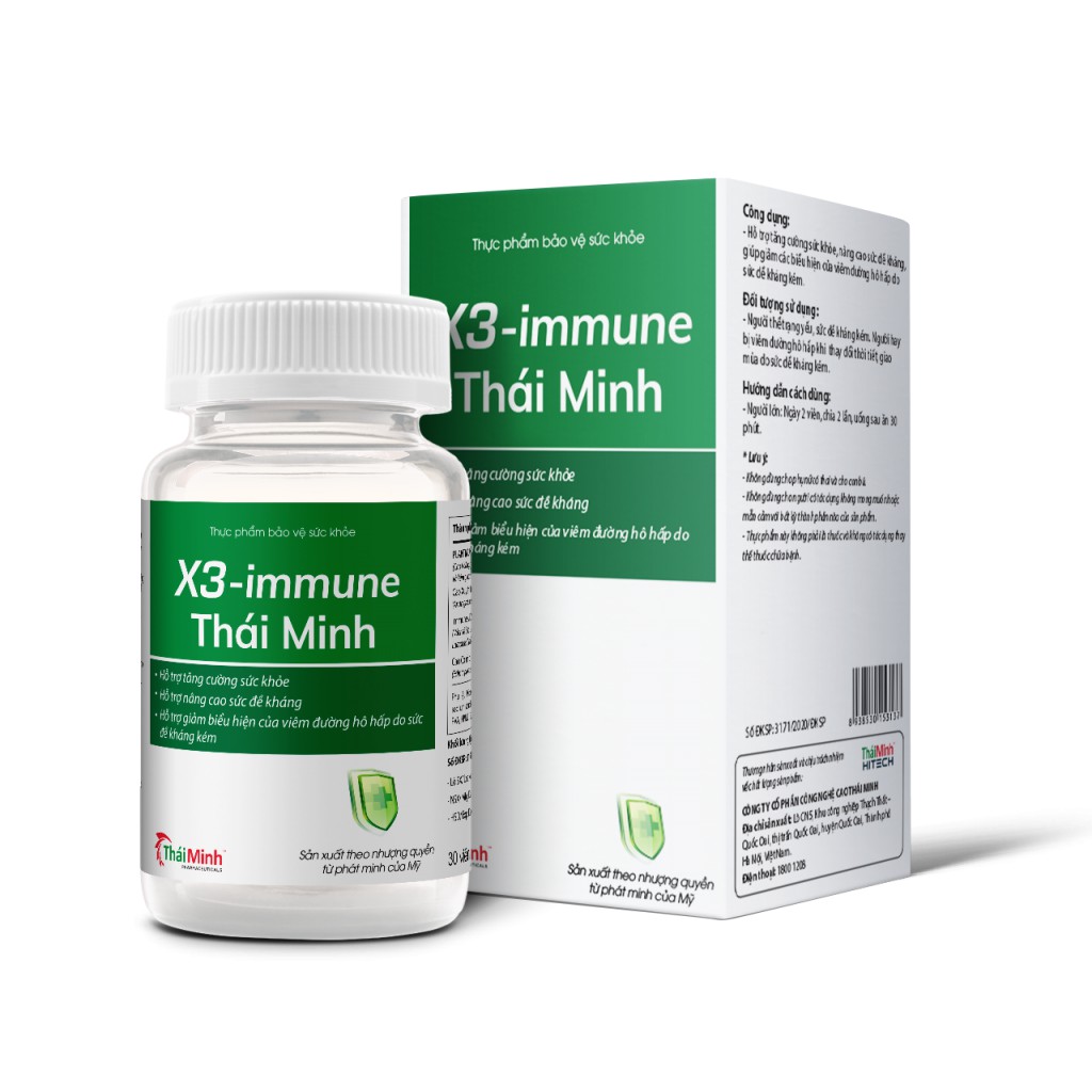 X3-immune thái minh – hỗ trợ tăng cường đề kháng, giảm viêm đường hô hấp