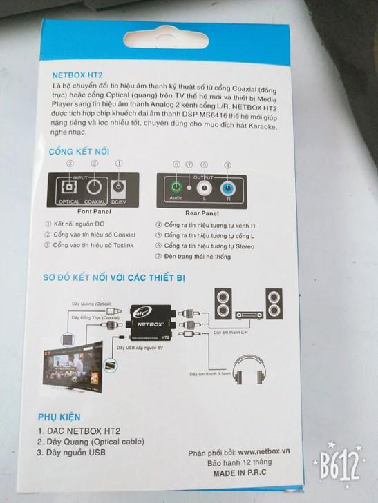 [HCM]Optical HT - Bộ chuyển đổi âm thanh optical ra oudio -  netbox HT2