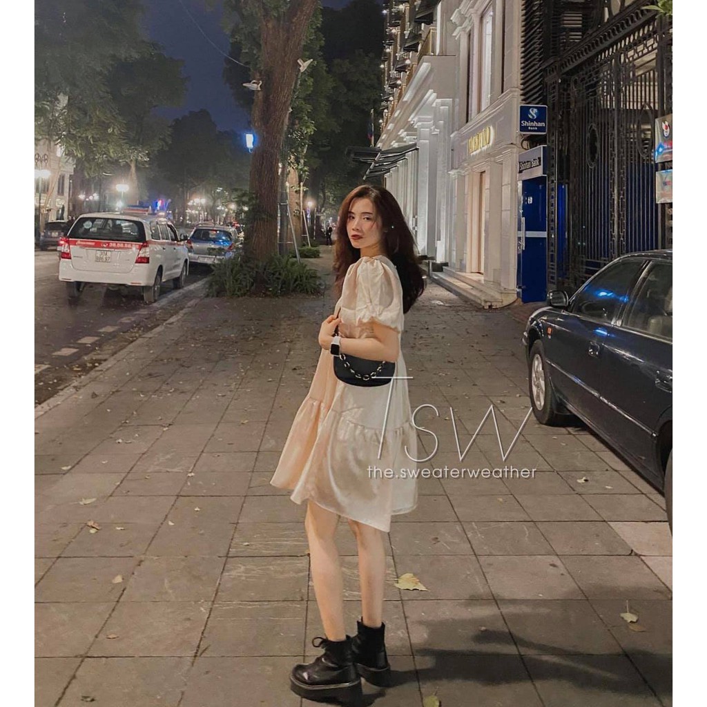 Đầm - váy babydoll 3 tầng cổ tròn