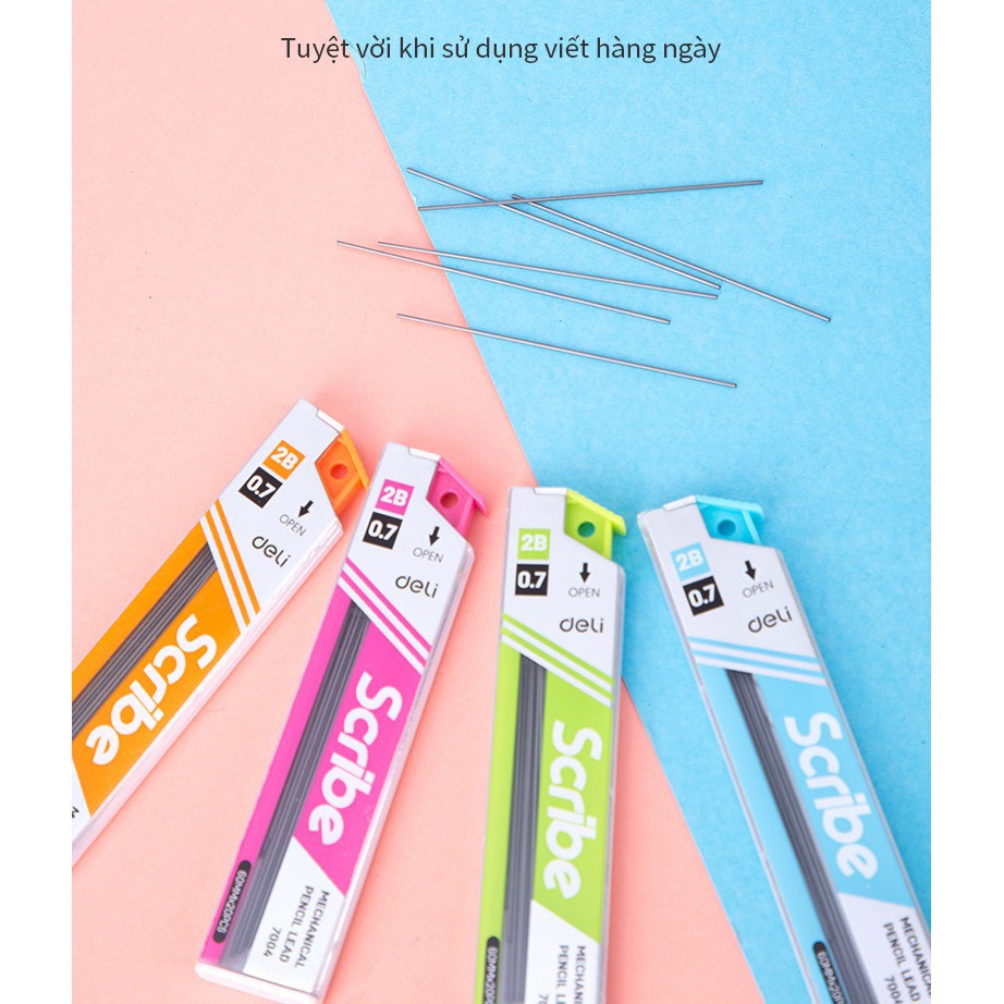 Ruột chì kim, ngòi chì DELI 0.7 mm 2B E7004