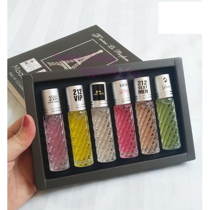 Set nước hoa 6 chai lăn tháp