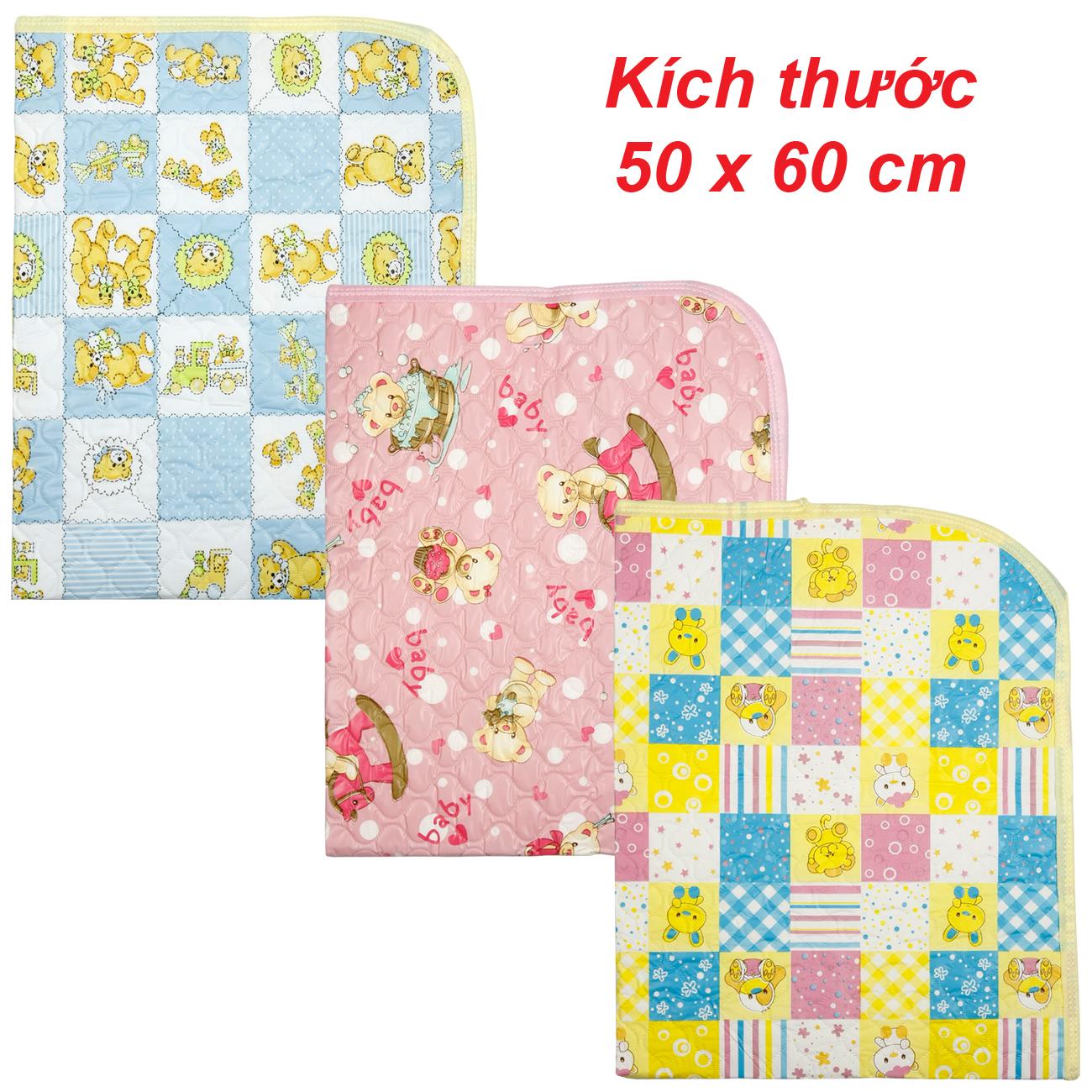 Combo 3 Chiếu chống thấm Đài Loan 50x60cm an toàn và chống thấm tuyệt đối cho bé sơ sinh 3CĐLVKS - KIBA.shop ( miếng lót chống thấm đồ cho trẻ sơ sinh )