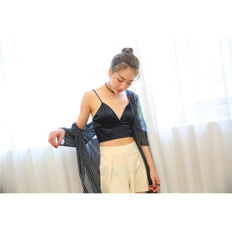 Áo Bra Croptop phi bóng có móc cài lưng - 089