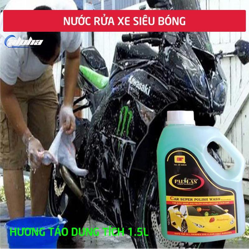 PALLAS super polish wash concentrate 1.5L.Dung dịch rửa xe siêu bóng ,nước rửa xe đậm đặc bảo vệ,bảo dưỡng mặt sơn xe hơi,ô tô,xe tải, xe khách P-1502(Giao ngẫu nhiên)