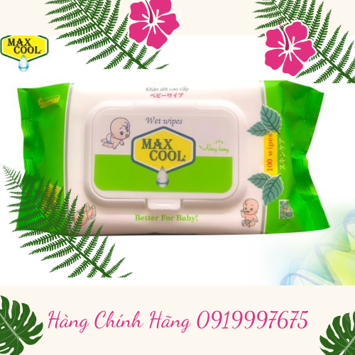 Khăn Ướt 100 Tờ MAX COOL Không Hương